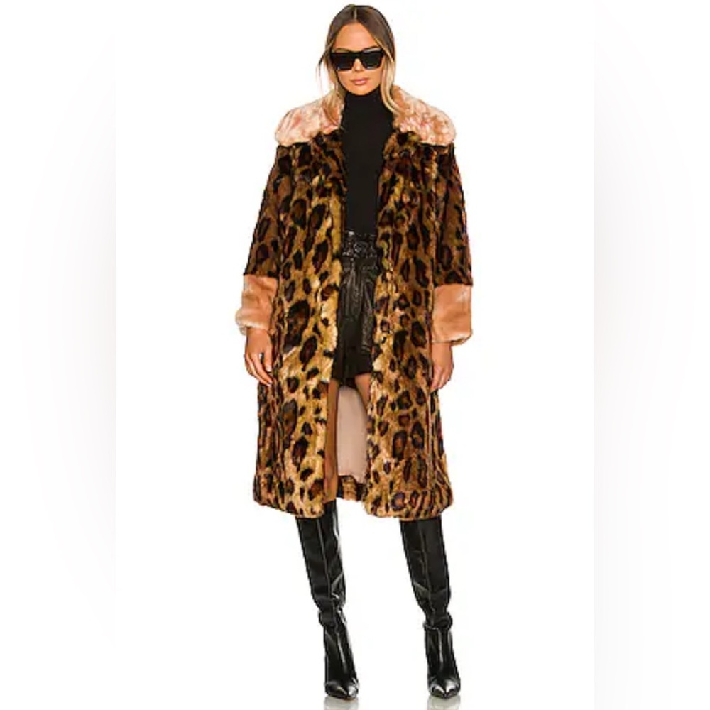 SOLD
Sezane/Sea NY/Charlotte Simone Unreal Fur leopard print coat- Size S - Picture 2 of 8